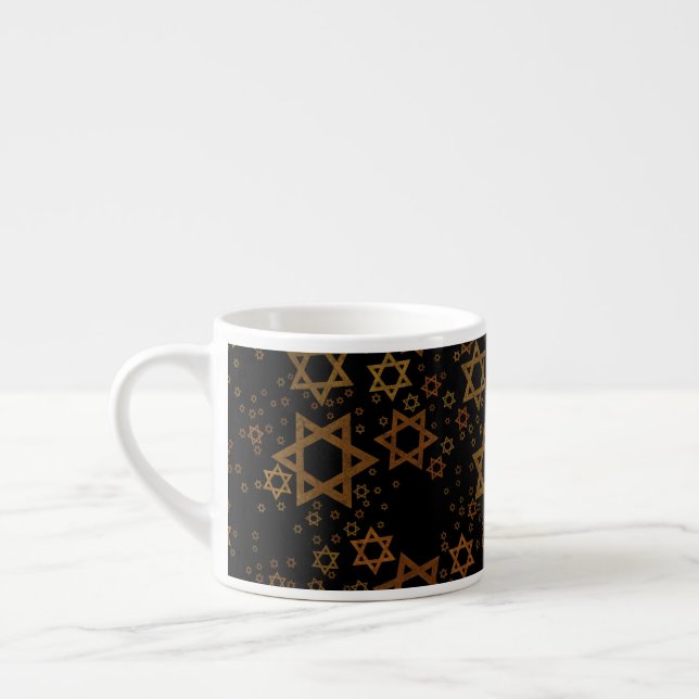 Tasse Expresso L'étoile artistique de David thème de Hanukkah de  (Gauche)