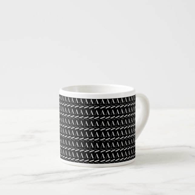 Tasse Expresso Lettre initiale A monogramme (Devant droit)