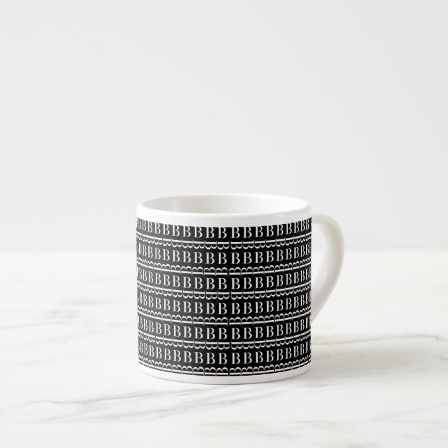 TASSE EXPRESSO LETTRE INITIALE MONOGRAPHIQUE B (Devant droit)