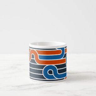 Tasse Expresso Lignes géométriques torsadées Vintages