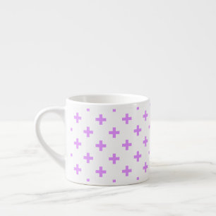 Tasse Expresso Lilac polka croise sur blanc