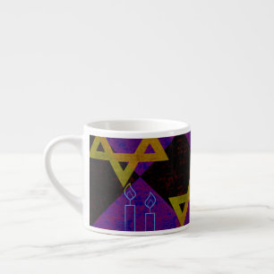 Tasse Expresso L'image sur le thème de Hanukkah de SlipperyJoe's