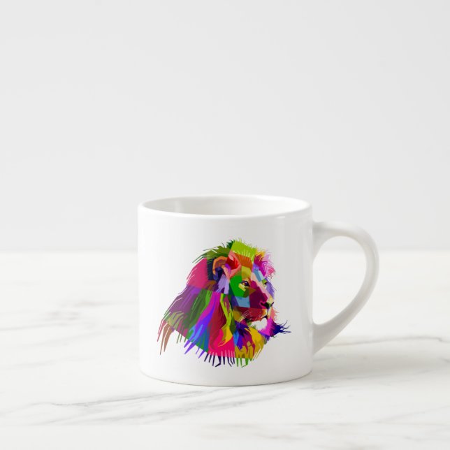 Tasse Expresso Lion Head Prismatic Pop Art Design-62502 (Droite)