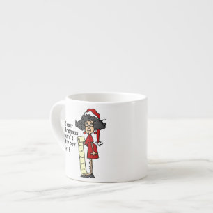 Tasse Expresso Liste des garçons de père Noël Naughty