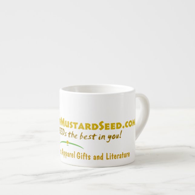 Tasse Expresso Logo Agrainofmustardseed.com (Devant droit)
