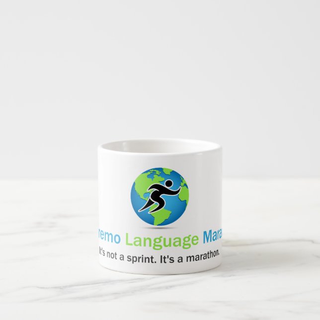 Tasse Expresso Logo de marathon de langue de Parleremo (Devant)