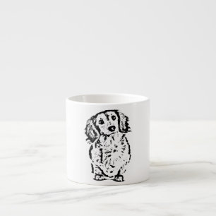 Tasse Expresso Longue Cheveux Dachshund Amant Cadeau Doxie Maman 