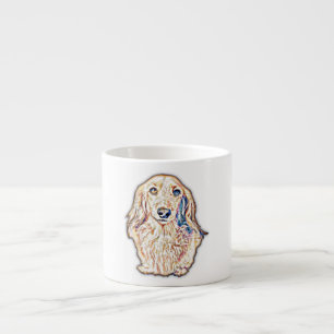 Tasse Expresso Longue Cheveux Dachshund Cadeaux mignon Doxie Wien