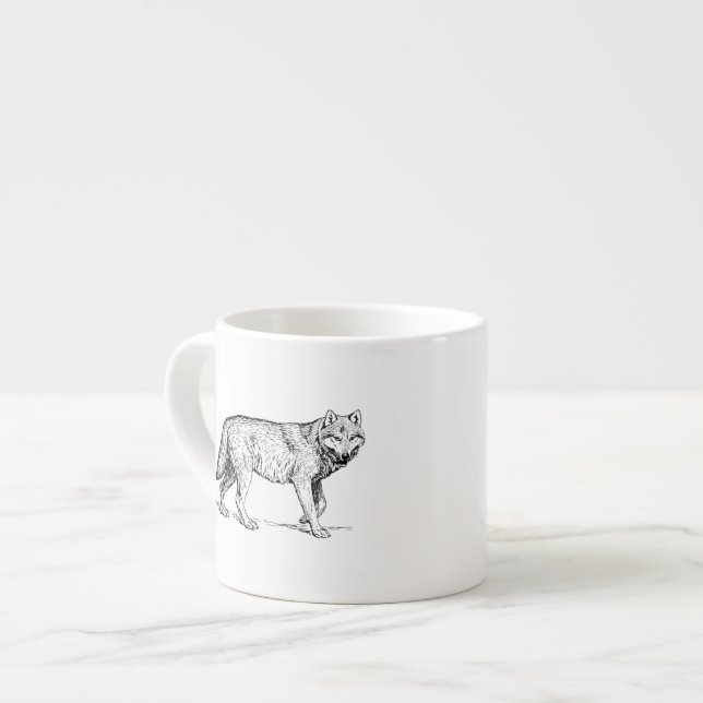 Tasse Expresso Loup (Devant gauche)