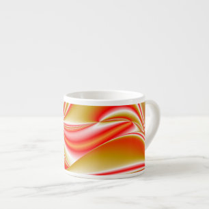 Tasse Expresso Love and Gold Abstrait 3D Rainbowart