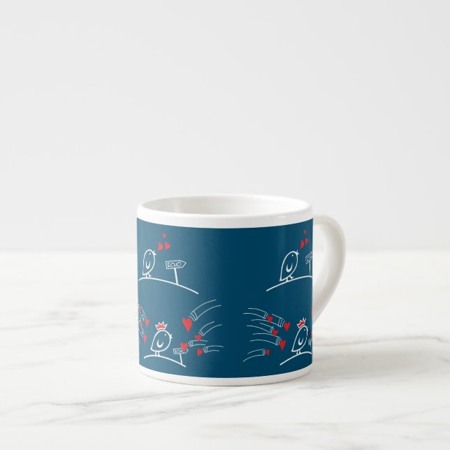 Tasse Expresso LOVE ECHO - Bande dessinée Tweetlercools 2 (Devant droit)