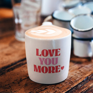 Tasse Expresso Love You More Rétro Saint-Valentin