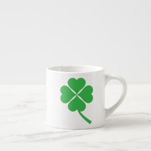 Tasse Expresso Lucky Four Leaf Shamrock Design-87906