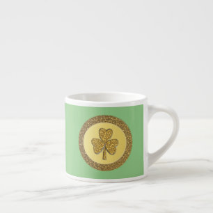 Tasse Expresso Lucky Irish Shamrock Gold Coin