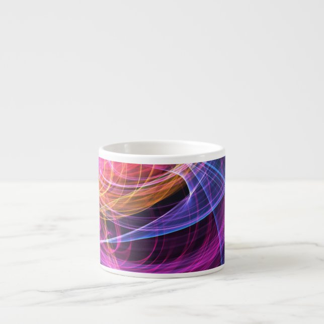 Tasse Expresso Lumière vortex arc-en-ciel abstrait (Devant)