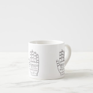 Tasse Expresso Main de Guidonian, théorie médiévale de musique