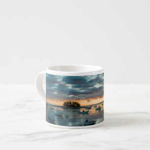 Tasse Expresso Maine, Newagen, port au coucher du soleil 1