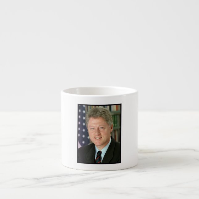 Tasse Expresso Maison Blanche du président Bill Clinton (Devant)