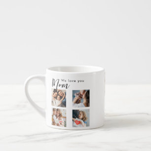 Tasse Expresso maman, maman, photo collage, on t'aime, typographi