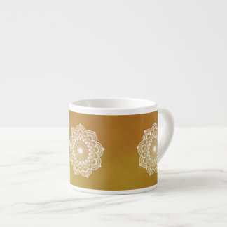 Tasse Expresso Mandala blanc sur fond doré