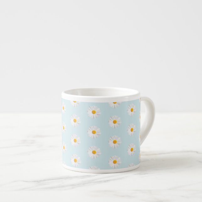 Tasse Expresso marguerite blanche (Devant droit)