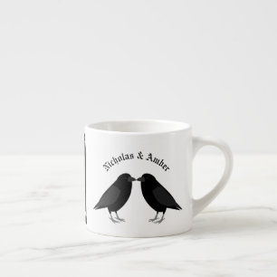 Tasse Expresso Mariage gothique Baiser Ravens Personnalisé