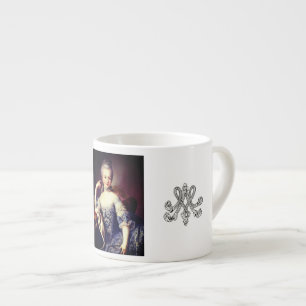 Tasse Expresso Marie Antoinette monogramme - monograme royal