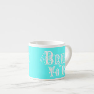 Tasse Expresso Mariée Pour Être Avec Voile, Type Blanc Fancy