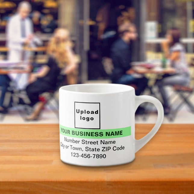 Tasse Expresso Marque d'affaires avec lumière verte sur (Créateur téléchargé)