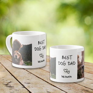 Tasse Expresso Meilleur Chien Papa Animal Personnalisé Nom 2 Phot