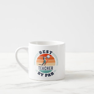 Tasse Expresso Meilleur Enseignant Par Par Retro Custom Golf Love