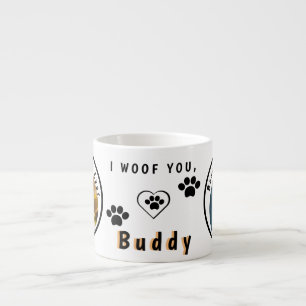 Tasse Expresso Meilleur papa de chien au monde Photo personnalisé