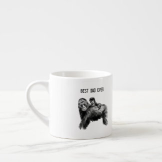Tasse Expresso Meilleur papa jamais gorille avec bébé