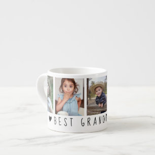 Tasse Expresso Meilleur Papy Incroyable 5 Collage de Photos Perso