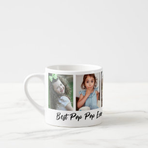 Tasse Expresso Meilleur Pop Pop Ever Grandchildren 5 Photo Collag