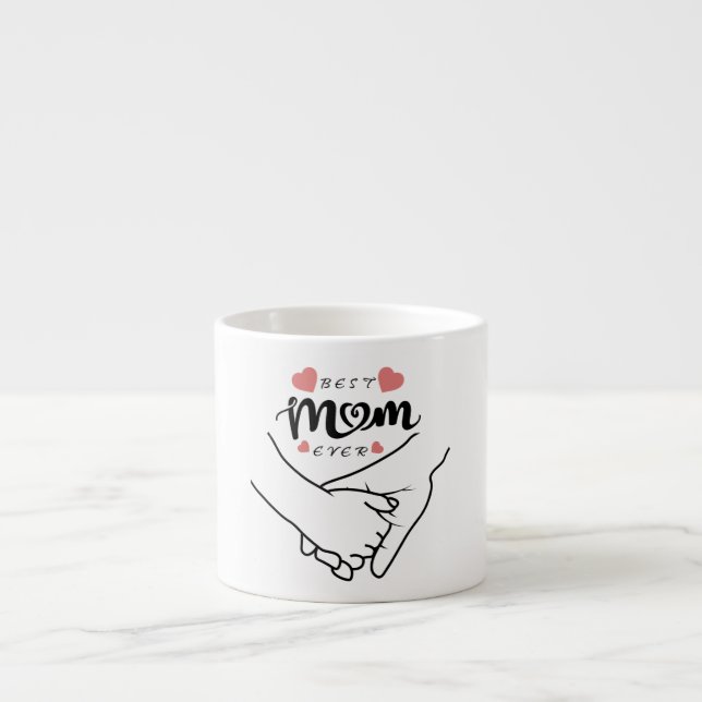 Tasse Expresso Meilleure Maman, Fête des Mères, Cadeau pour maman (Devant)