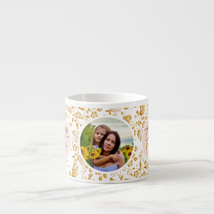 Tasse Expresso Meilleure maman Jamais Floral Photo Fête des Mères