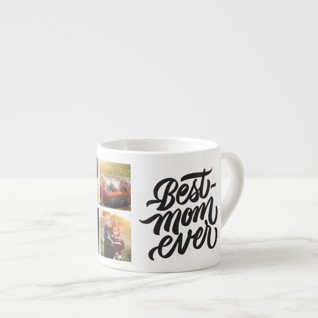 Tasse Expresso Meilleure Maman Jamais Personnalisée 6 Photo Colla (Devant droit)