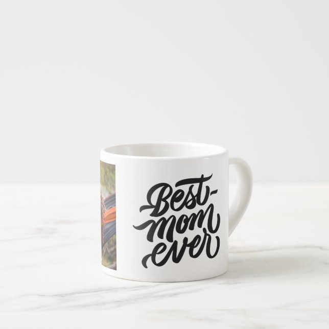 Tasse Expresso Meilleure Maman Jour Script Moderne Photo personna (Devant droit)