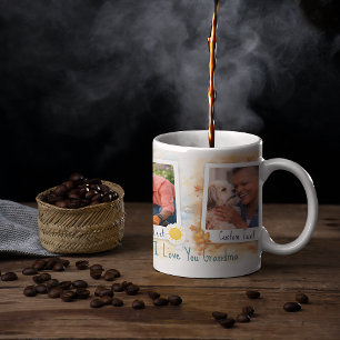Tasse Expresso Mémoires personnalisés de grand-mère Photo saisonn