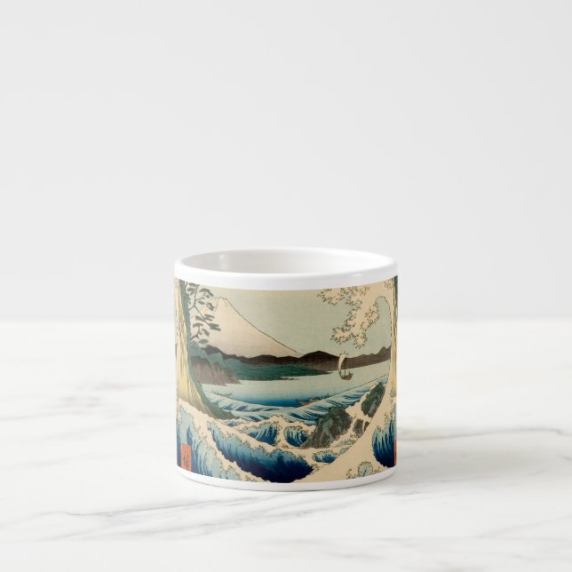 Tasse Expresso Mer japonaise de Satta Hiroshige Art (Devant)