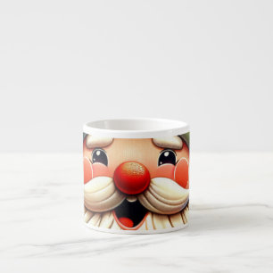 Tasse Expresso mignon et kawai Papa Noël Baba Saint Nicolas Kris