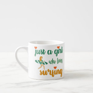 Tasse Expresso Mignonne citation estivale Juste une fille qui aim