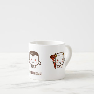 Tasse Expresso Mignons marshmallows Monstres Halloween