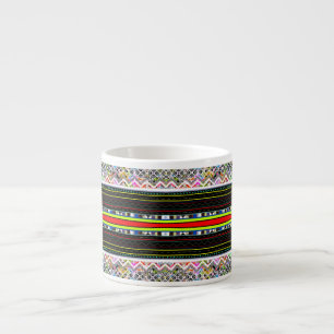 Tasse Expresso Mignons motifs tribaux aztèques colorés