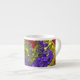 Tasse Expresso Mini arrière - plan de boîtes de bouquet coloré