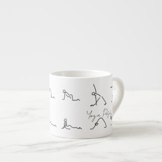 Tasse Expresso Minimalist Stick Figure Yoga Poses
