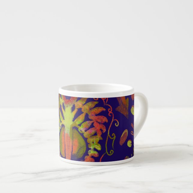 Tasse Expresso Miroir psychédélique Symétrie Art Abstrait (Devant droit)
