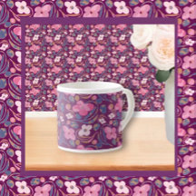 Modèle floral rétro chic