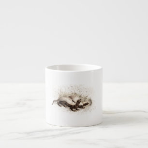 Tasse Expresso Modèle vintage de ruche d'abeille de blaireau de